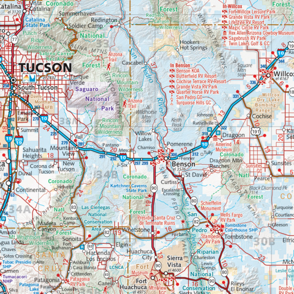 Arizona Recreation Wall Map