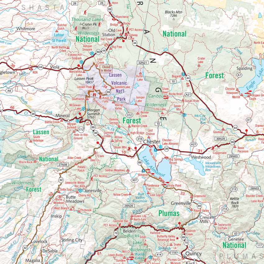 Northern California Recreation Map | Benchmark Maps