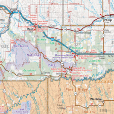 South Dakota Recreation Wall Map - Benchmark Maps