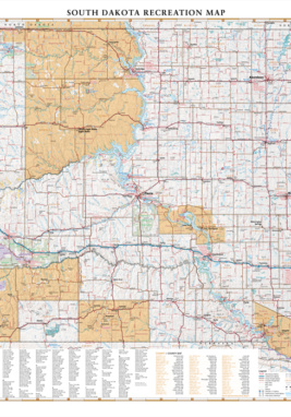 South Dakota Recreation Wall Map