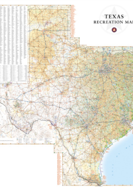 Texas Recreation Wall Map