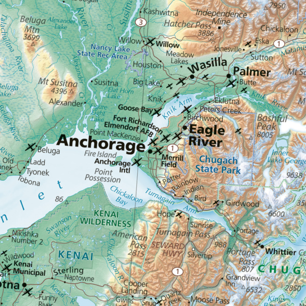 Alaska, The Last Frontier Wall Map - Image 2