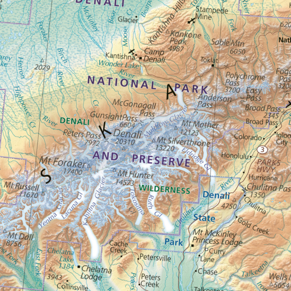 Alaska, The Last Frontier Wall Map - Image 3